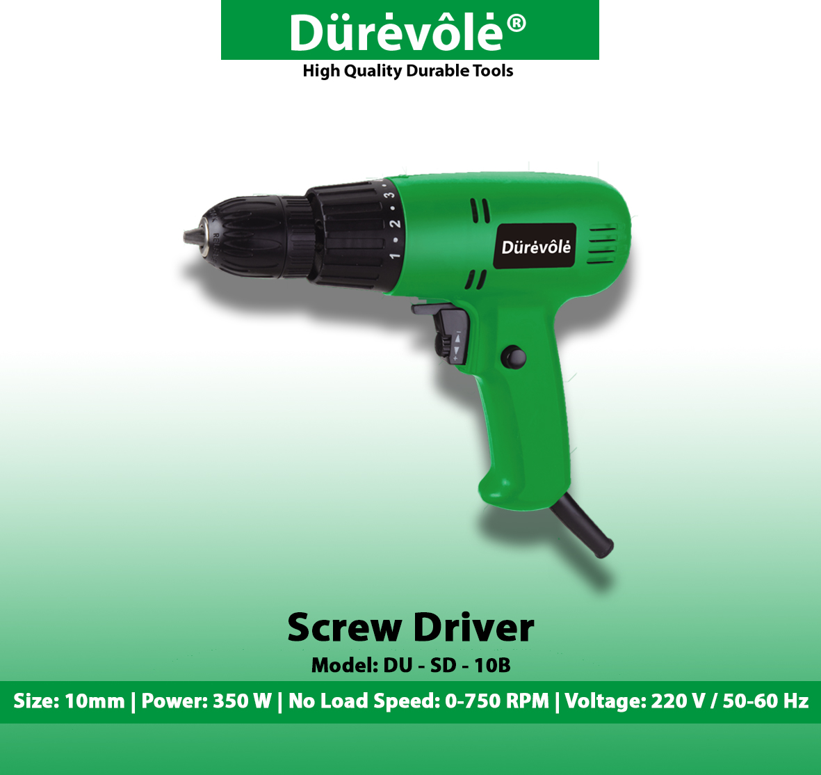 Electric Drill Screwdriver 10mm